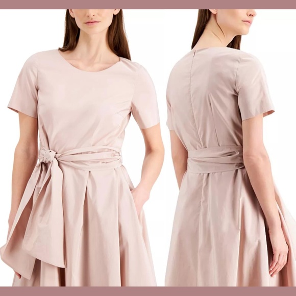 NWT $495 WEEKEND Max Mara [ 4‎ US] Handkerchief Mia Midi Dress In Rosa Pink - Picture 2 of 13